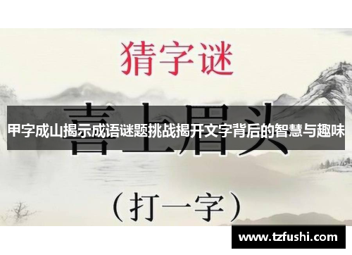 甲字成山揭示成语谜题挑战揭开文字背后的智慧与趣味